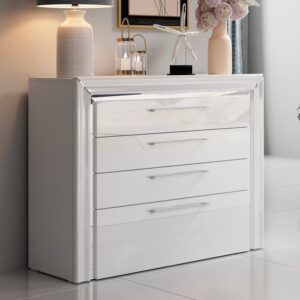 Allen Wooden Chest Of 4 Drawers In White