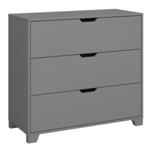 Luna Wooden Chest Of 3 Drawers In Folkestone Grey