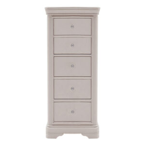 Macon Wooden Chest Of 5 Drawers In Taupe