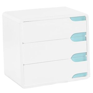 Becka Wooden Chest Of 3 Drawers In White Matt Gloss