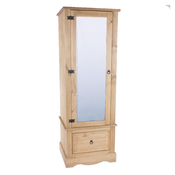 Consett Wooden Wardrobe With 1 Door 1 Drawer In Oak