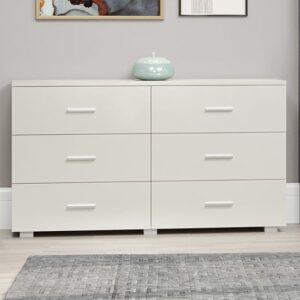 Lufkin High Gloss Chest Of 6 Drawers In White