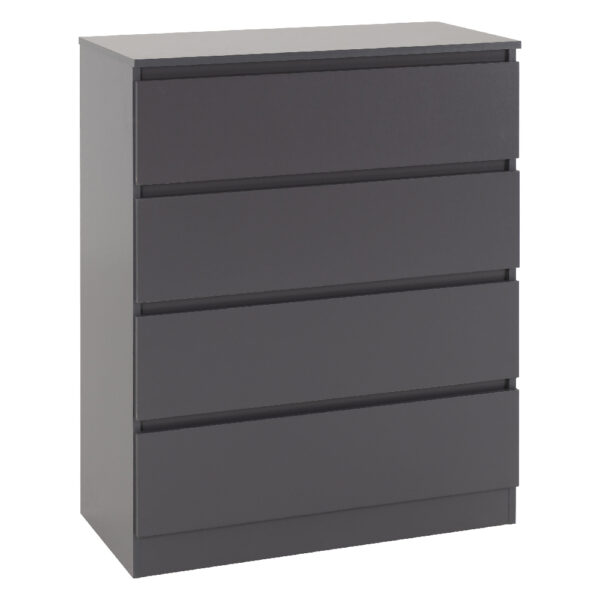 Mcgowen Wooden Chest Of 4 Drawers In Grey