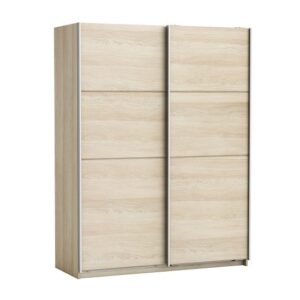 Rossett Wooden Wardrobe Large In Shannon Oak And Linen