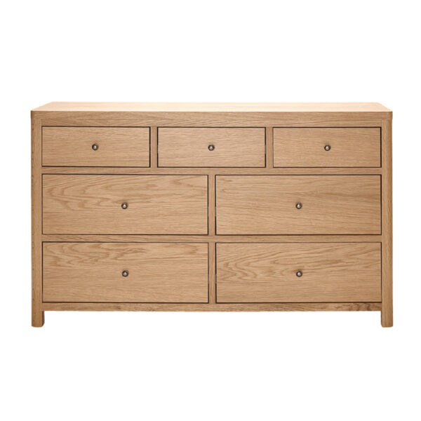 Reston Wooden Chest Of 7 Drawers In Oak Natural