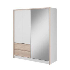 Sedona 184cm Woooden Wardrobe With 2 Sliding Doors In Sonoma Oak